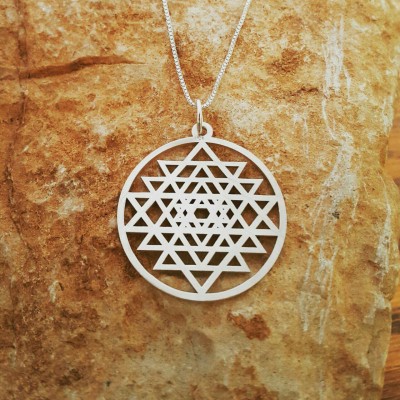 Silver Mandala Necklace / Buddhism Necklace / Meditation necklace / Yoga Necklace / Indian Style Necklace / Sterling silver 925  Pendant