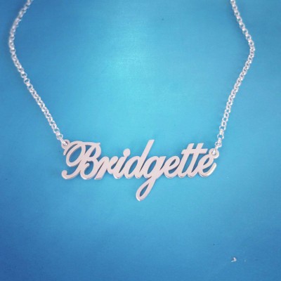 Silver Name Necklace For Girls Silver Name Necklace  Bridgette Necklace Personalized Jewelry Name Jewelry Custom Name Jewelry ORDER ANY NAME