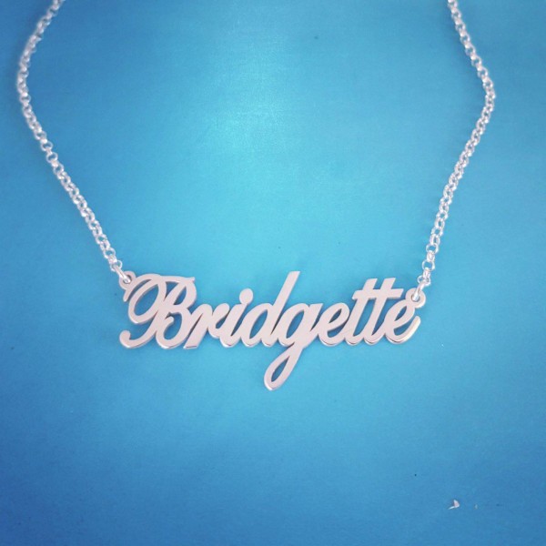 Silver Name Necklace For Girls Silver Name Necklace  Bridgette Necklace Personalized Jewelry Name Jewelry Custom Name Jewelry ORDER ANY NAME