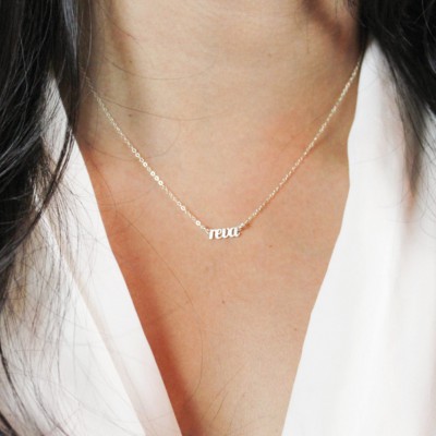 Silver Name necklace, Name Plate, Tiny Name Necklace, Name Necklace, Customized Necklace, Personalized Jewelry