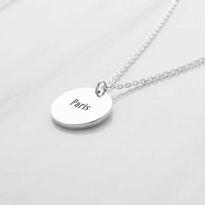 Silver coordinates jewelry • Latitude longitude jewelry necklace • Best friend necklace • Going away gift CCN07
