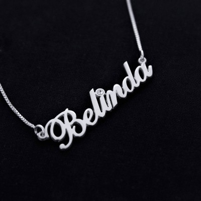 Silver name necklace / Belinda Lover style Necklace / Any Name / Gift / Love Necklace / Personal Jewelry Design / Necklaces / Name Jewelry /
