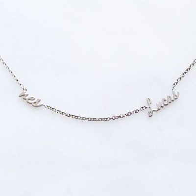 Silver/Gold-Plated Two Name Necklace