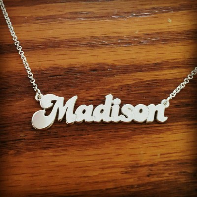 Silvet Name Necklace / ORDER ANY NAME / Personalized sterling silver name necklace / Custom Name Jewelry / Word Necklace / My Name Necklace