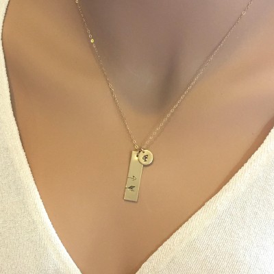 Sisters Gift Sister necklace gift for daughters 14 K gold fill friendship necklaces matching set of 2 personalized gold necklace initial