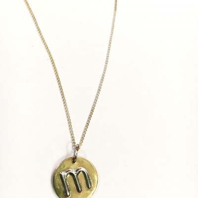 Small initial pendant necklace