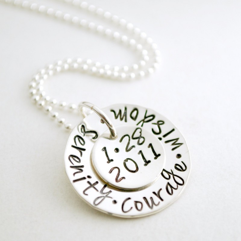 Personalized Stainless Steel Pendant Necklace With Custom Name And Date  Round Coin Birth Flower Necklace For Women Perfect Family Gift X0905 From  Hobo_designers, $5.78 | DHgate.Com