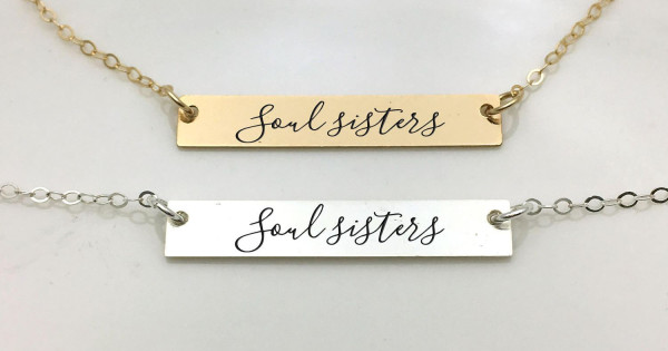 Soul sister deals bar necklace