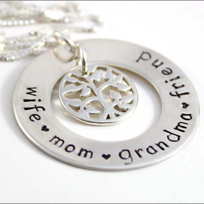 Special Gift for Mom | Jewelry for Wife, Custom Necklace for Grandma, Sterling Silver Tree of Life Necklace, Unique Gifts for Friend