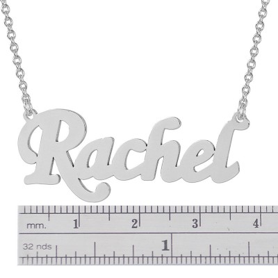 Sterling Silver Laser Cut Personalized Name Necklace Fine Jewelry Script Font SN08