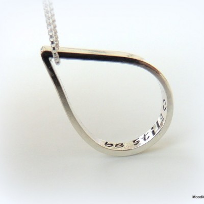 Sterling Silver Personalized Handstamped Name Necklace