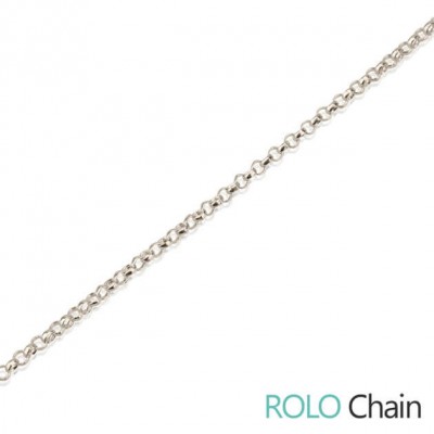 Sterling Silver Split Chain Monogram Necklace 1.2"