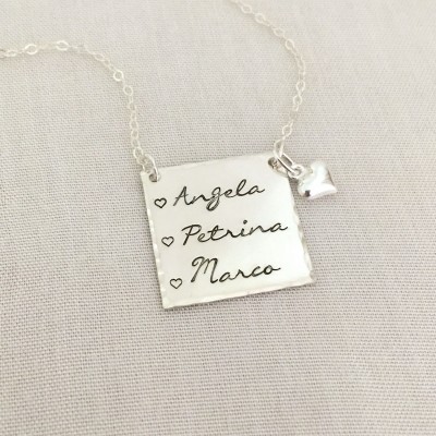 Sterling Silver Up to 3 Names Necklace, Mother Necklace, Grandma Necklace, Mother of The Bride, Nana Necklace, Gift for Mom, Mother's Day