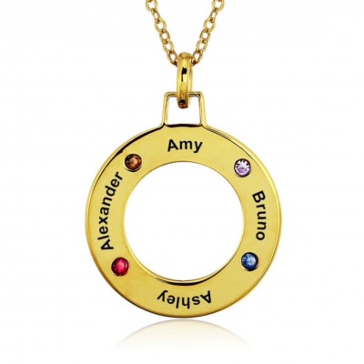 Sterling silver with gold plate personalised name engraved cubic zirconia pendant necklace