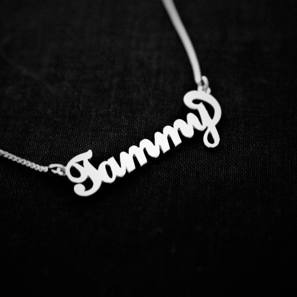 Tammy Style Name Necklace Silver /  Any Name / Christmas Gift / Christmas / Love / Jewelry / Necklaces / Name / Name Jewelry /