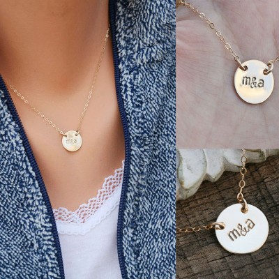 Three initial letters necklace,Gold or Silver,Family initials,couple initials,Upon to three letters,Personalized necklace,custom font