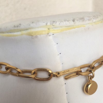 Vintage Glam Trifari goldtone chain necklace letter D pendant