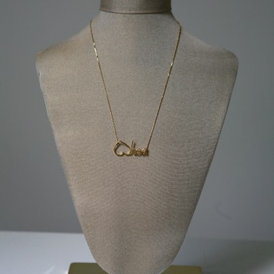 WHOA Heart Necklace 18k Gold Over .925 Sterling Silver