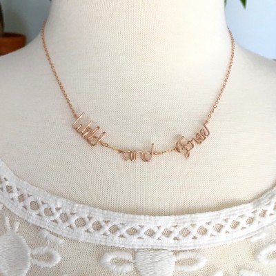 Wild and Free Necklace. Rose Gold Wild and Free Boho Chic Necklace. Bohemian Gypsy Necklace.