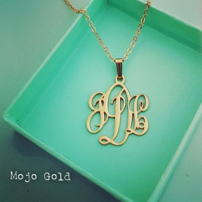 Women's Monogram Necklace/Monogram Necklace /Personalized Monogram Jewelry/Gold Monogram Necklace/Personalized Jewelry/Birthday Gift for Mom