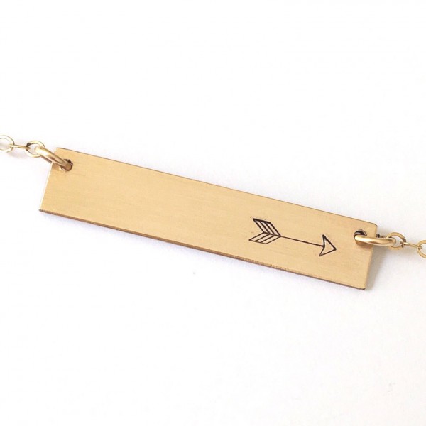 arrow necklace, gift for her, gold necklace, sterling silver necklace