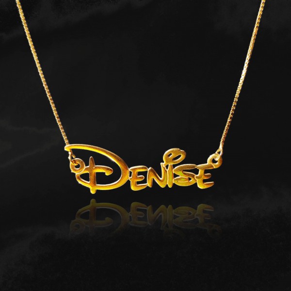 custom Disney name necklace gold fill 18k disney necklaces etsy gold initial disney style name necklace disney nameplate necklaces disney