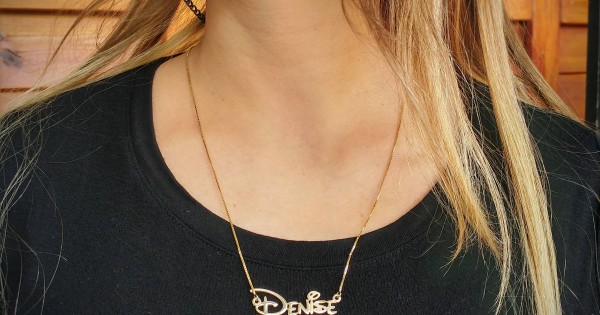 Disney font sale name necklace