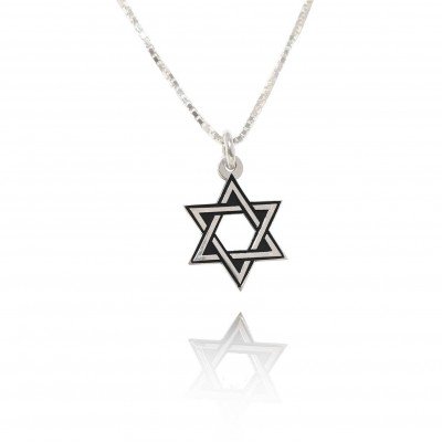 magen david, Star of David Necklace, Sterling Silver Unisex, Dainty necklace, Jewish jewelry, from israel,  gift for men, gift ideas
