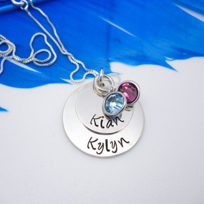 mom necklace with kids names, personalized mother's necklace, personalized necklace, family necklace, Valentines Day gift for mom