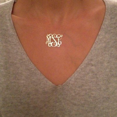 mothers day gift, Monogram Necklace,Personalized Monogram Necklace,Initials Necklace,Custom Necklace,Monogram Pendant,Monogram Jewelry