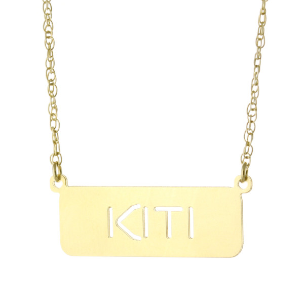 Personalized Kennedy Name Plate Necklace - 925 Sterling Silver, Custom Pendant, 16 Inch Chain