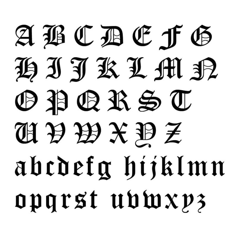 old english letters font in word