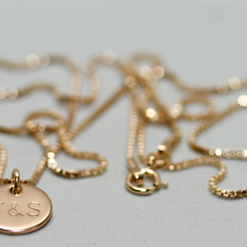 Custom gold necklace dainty gold necklace initial necklace dainty