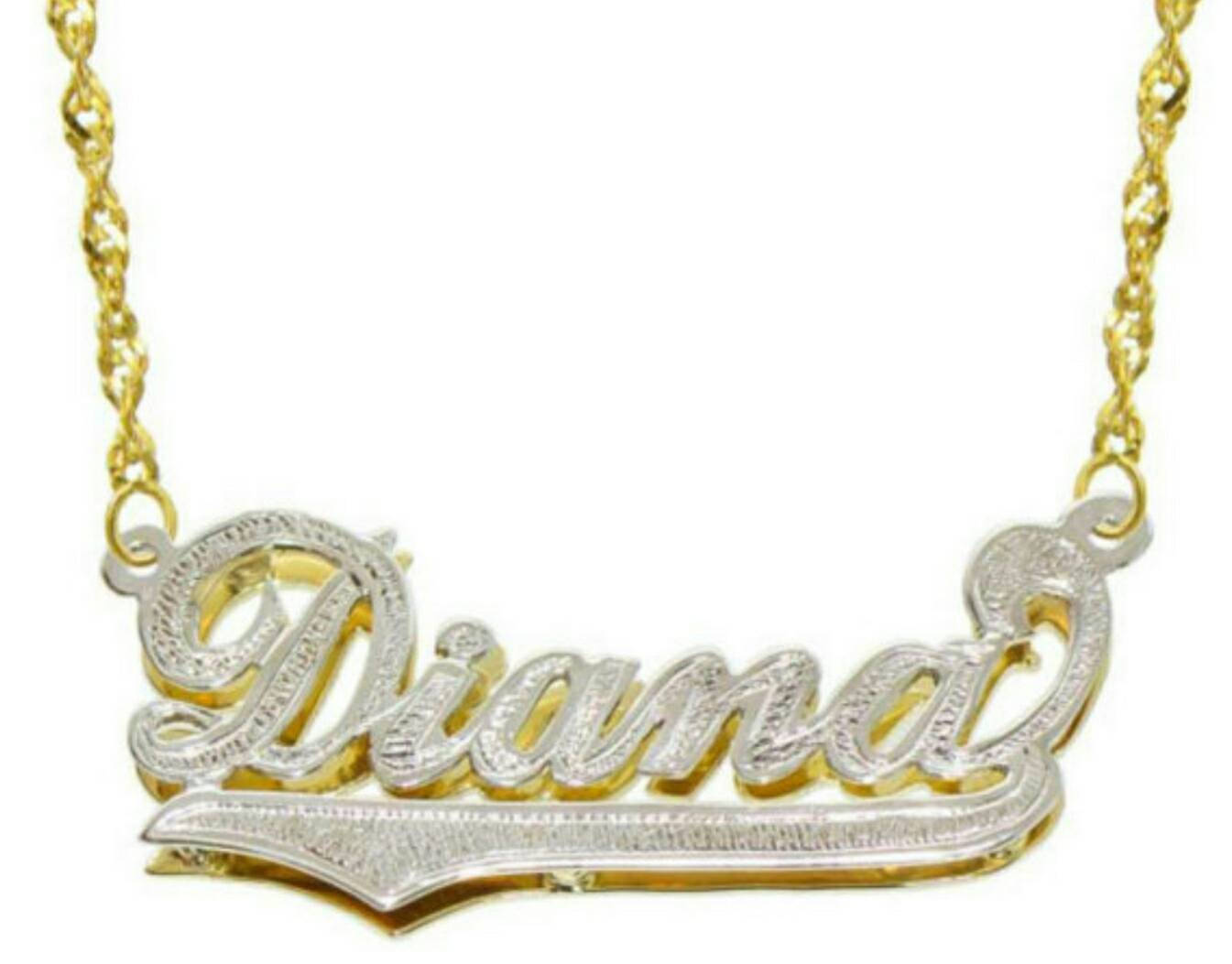 Customized Name Necklace/ Personalized 3D Style Name Necklace/14K Gold