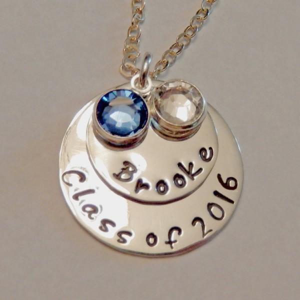 Graduation Necklace Hand Stamped ~ 