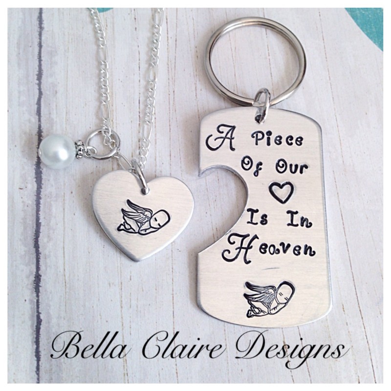 Miscarriage Necklace Angel Baby Hand Stamped Miscarriage Baby Loss