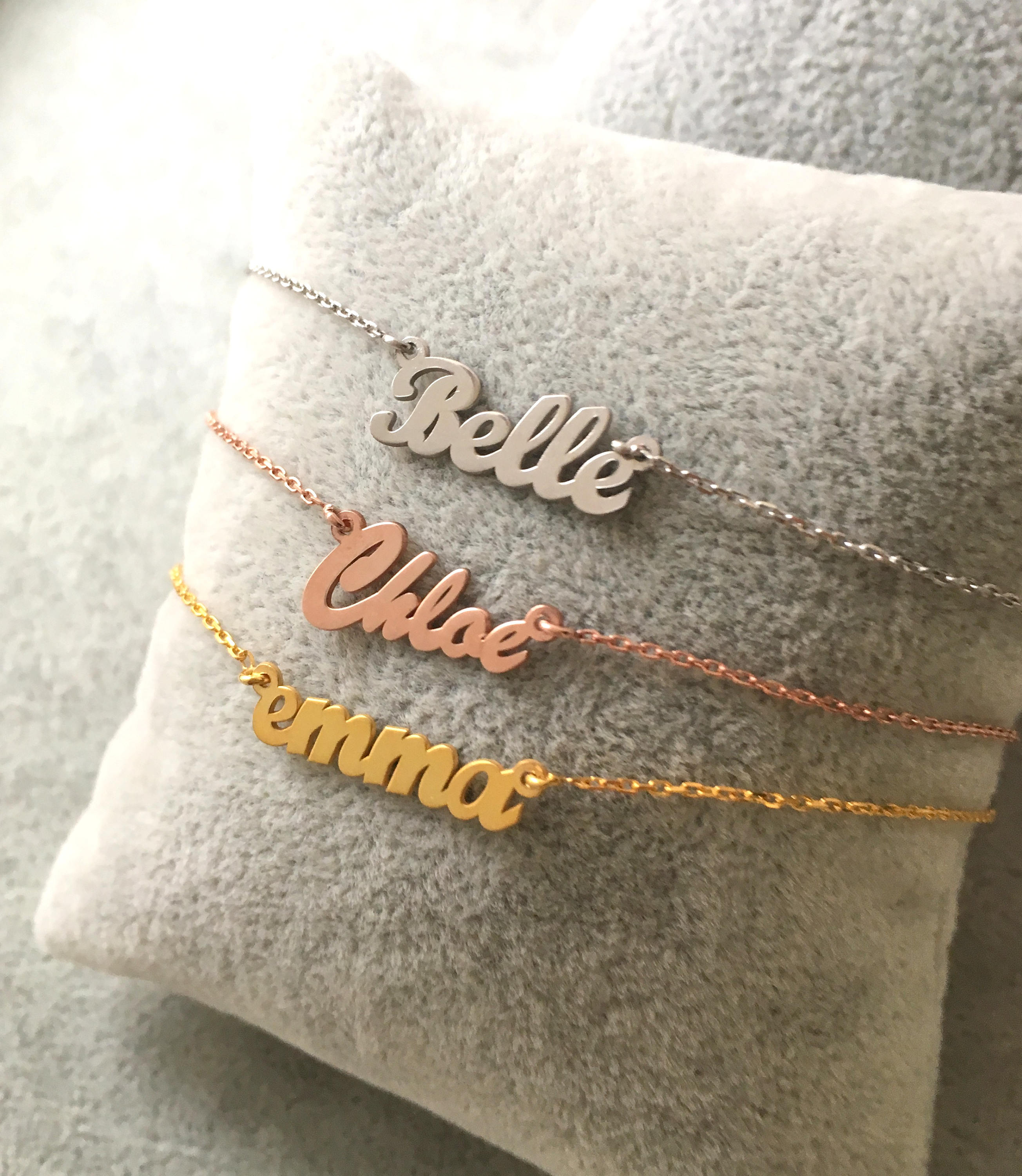 Name Necklace Gold, Custom Name Necklace, 14k Gold Name Necklace