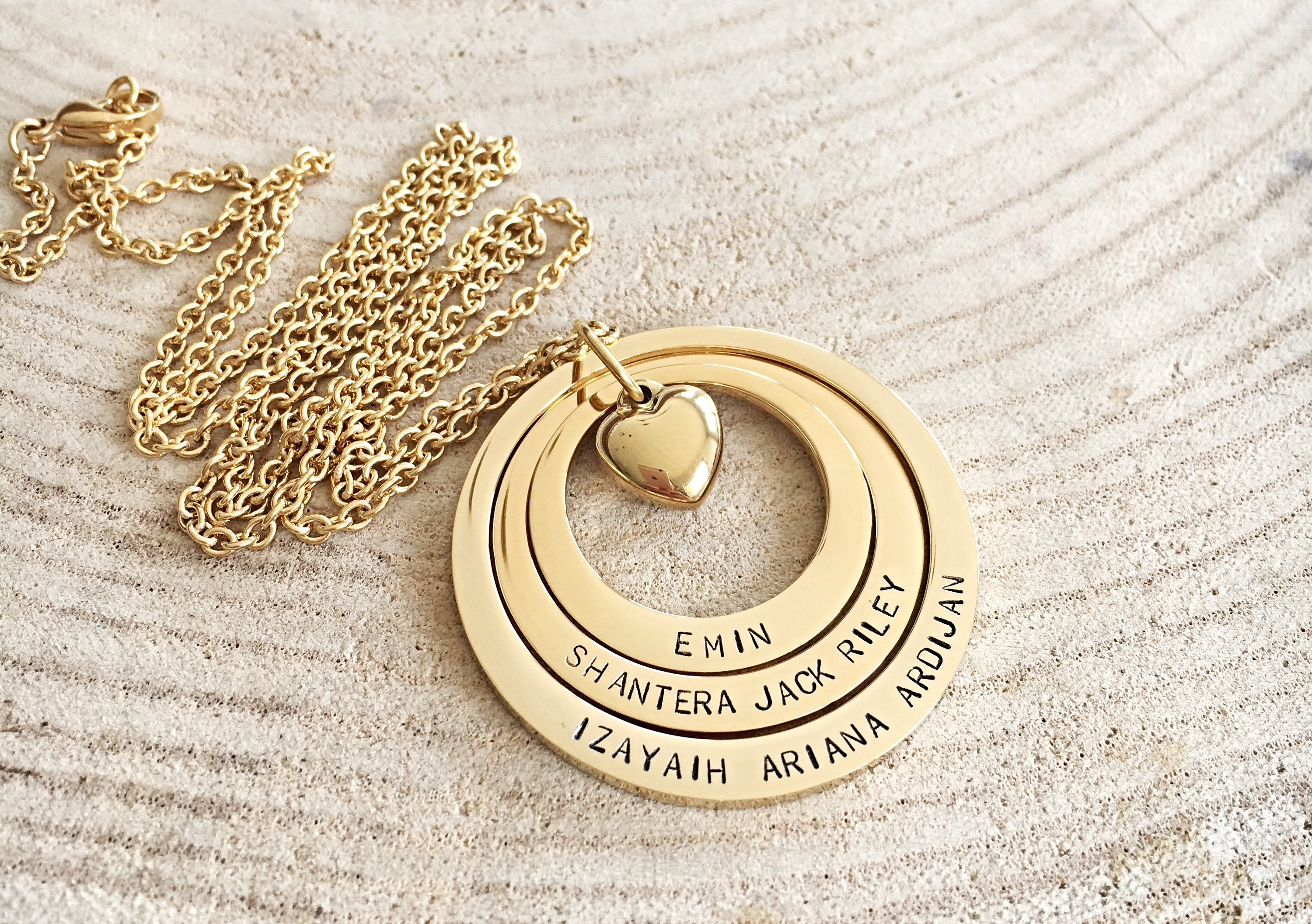 Personalized Necklace, Mothers Day Gift, Hand Stamped Necklace, Hand