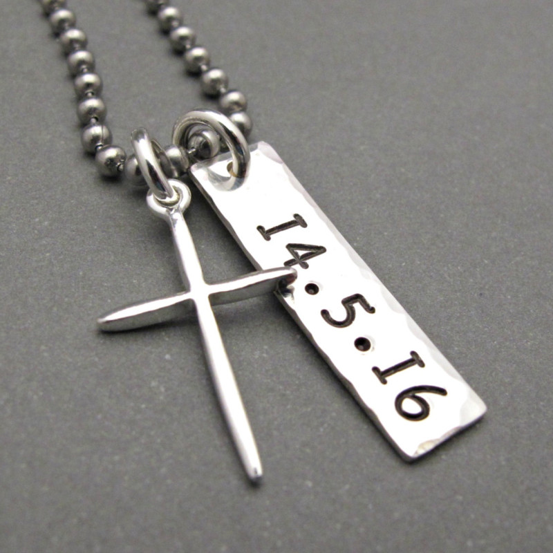 Personalized for him, cross, Father's Day, Cross necklace