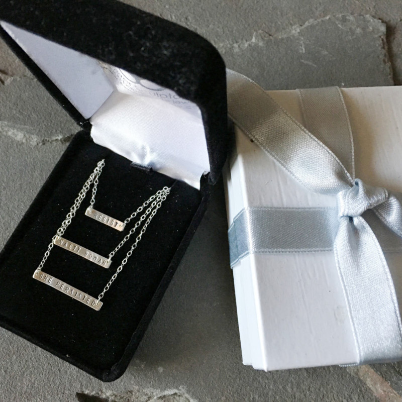 She Persisted, Nasty Woman, Resist Necklace, Feminism Jewelry, Womens