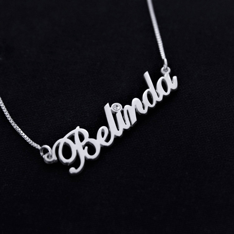 Silver name necklace / Belinda Lover style Necklace / Any Name / Gift