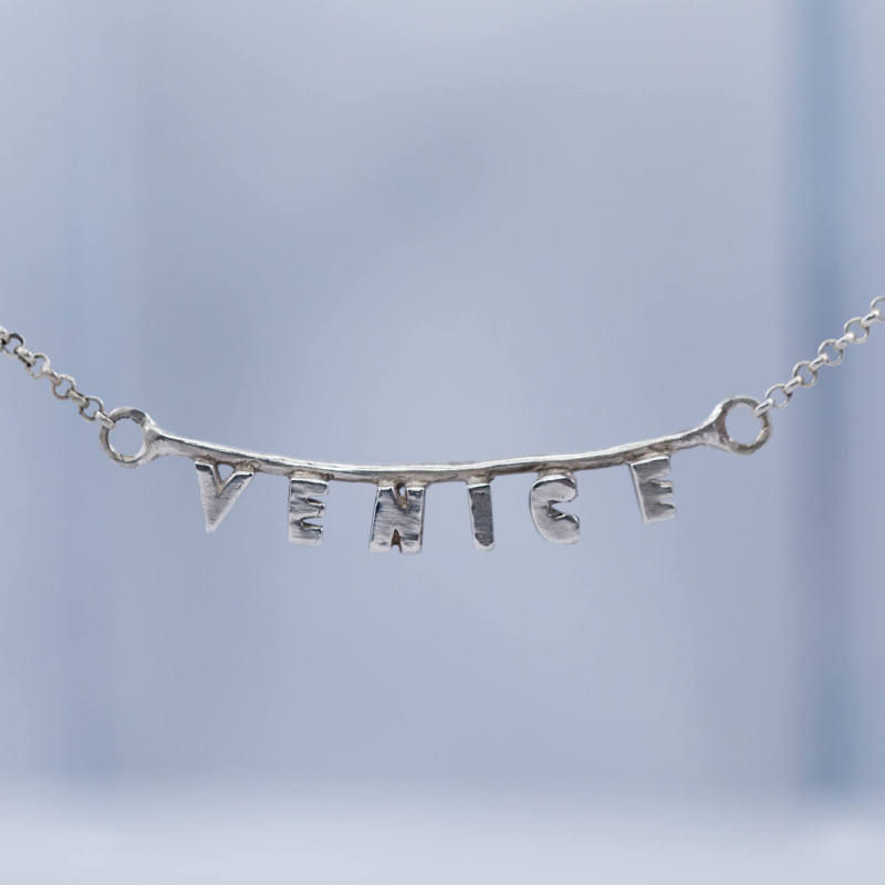 Venice necklace, Venice Beach Jewelry, Venice Sign, California Necklace
