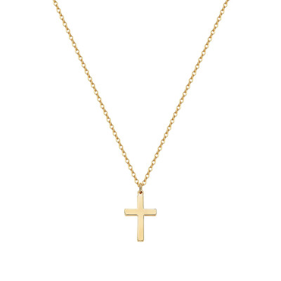 Mini Silver Cross Charm Necklace - Name My Jewelry ™