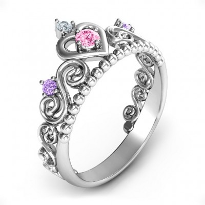 personalized Princess Charming Tiara Ring - Name My Jewelry ™