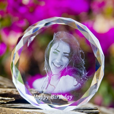 personalized Crystal With 2D/3D Photo Engraved - Name My Jewelry ™