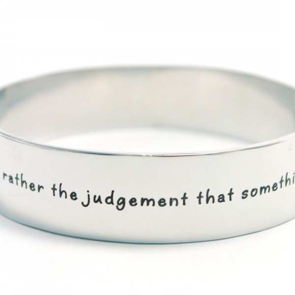 personalized 15mm Wide Endless Bangle - Silver - Name My Jewelry ™