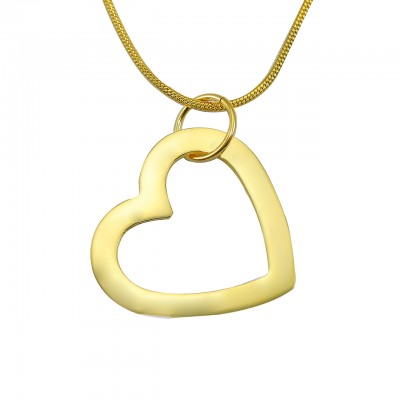 personalized Always in My Heart Necklace - 18ct Gold Plated - Name My Jewelry ™