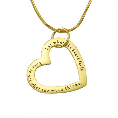 personalized Always in My Heart Necklace - 18ct Gold Plated - Name My Jewelry ™