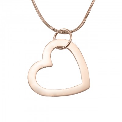 personalized Always in My Heart Necklace - 18ct  Rose Gold Plated - Name My Jewelry ™