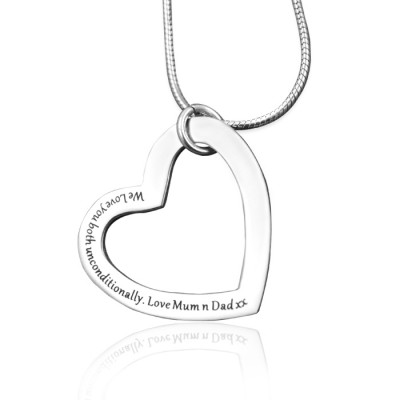 personalized Always in My Heart Necklace - Sterling Silver - Name My Jewelry ™
